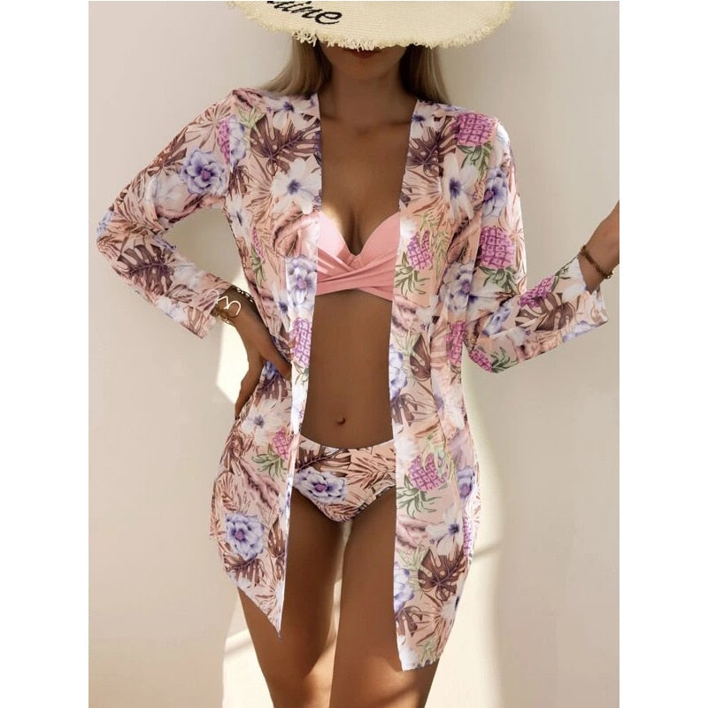 Conjunto Flowers + Saida de Praia