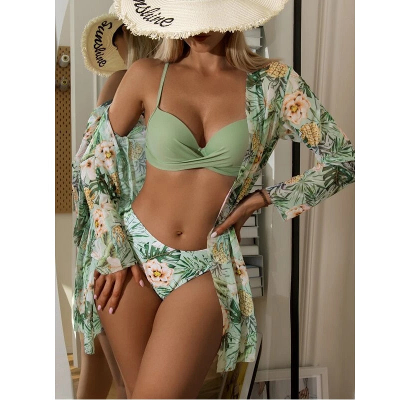 Conjunto Flowers + Saida de Praia