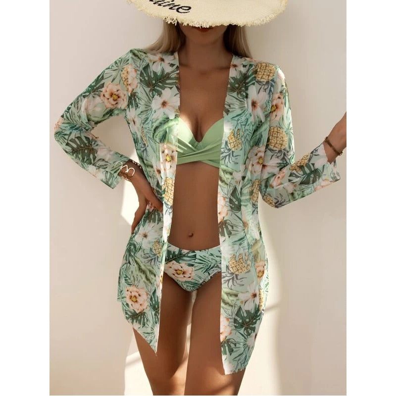 Conjunto Flowers + Saida de Praia